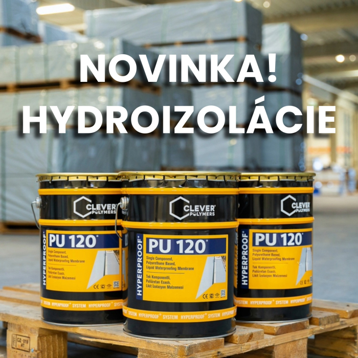 Novinky v našej ponuke: moderné hydroizolácie – ešte vyššia účinnosť a bezpečnosť vašich realizácií.