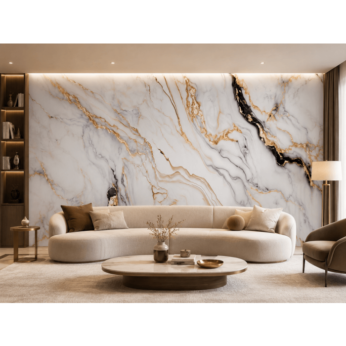 Panel stenový XXL Arabescato Zlatý Lesklý 120 x 280 cm 3 mm – sada 3 ks (ABC) Panel stenový XXL Arabescato Zlatý Lesklý 120 x 280 cm 3 mm – sada 3 ks (ABC)
