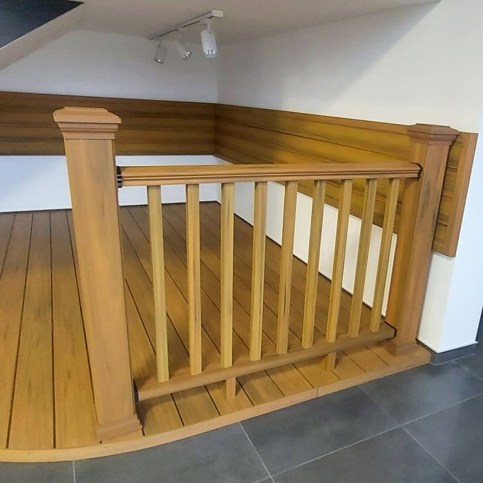 Balustrada kompozytowa Teak 157 x 113 cm (2 słupki)