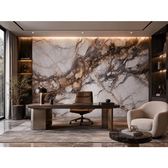 Panel stenový XXL Breccia Medený Lesklý 120 x 280 cm 3 mm – sada 3 ks (ABC)