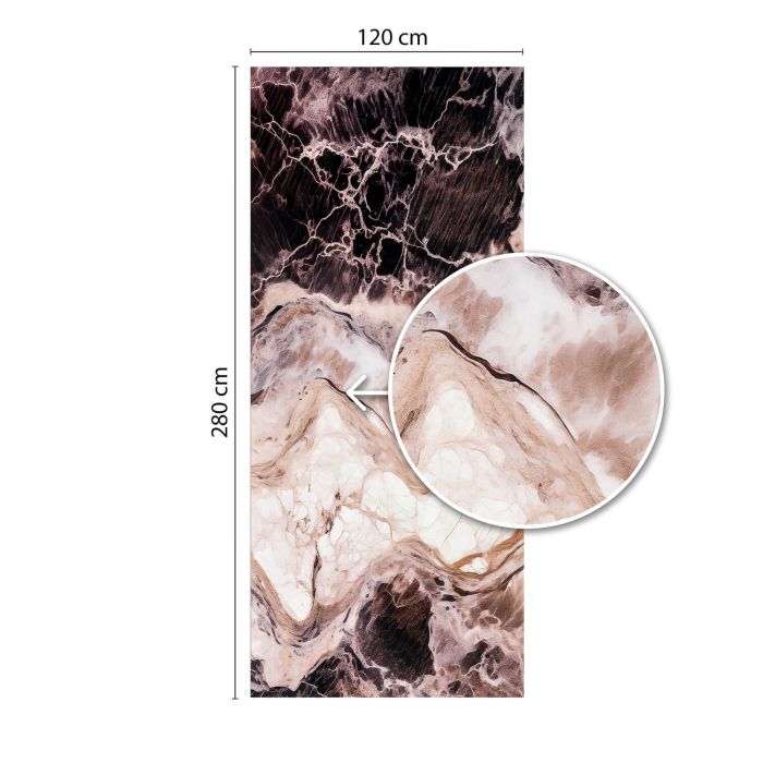 Panel stenový XXL Emperador Čierny Lesklý 120 x 280 cm 3 mm (B)