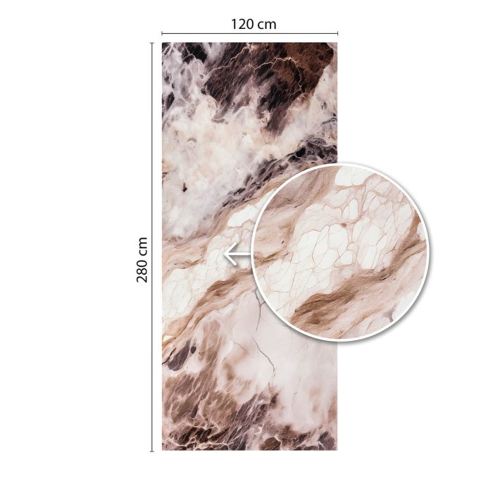 Panel stenový XXL Emperador Čierny Lesklý 120 x 280 cm 3 mm (C)