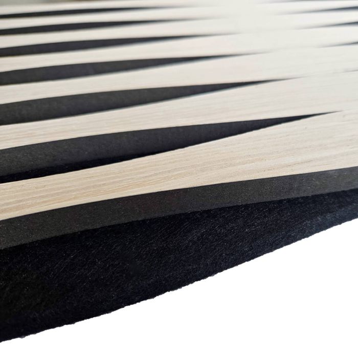 Lamele ścienne akustyczne na filcu V-Line Dąb Craft Fornir 2,1 x 30,5 cm – dł. 2,7 m Lamele ścienne akustyczne na filcu V-Line Dąb Craft Fornir 2,1 x 30,5 cm – dł. 2,7 m