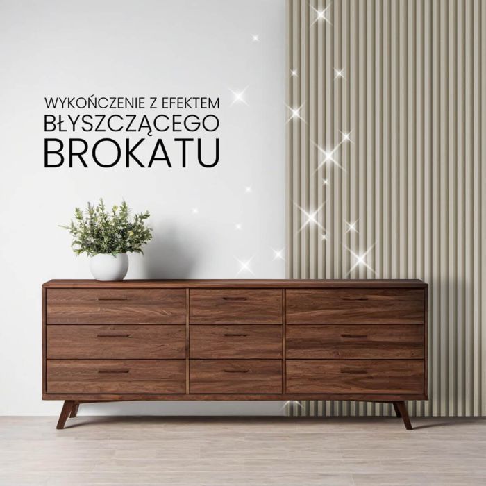 Listwa Lamelowa Zakończeniowa Ecru Brokat 2,4 x 4,3 cm – dł. 2,7 m Listwa Lamelowa Zakończeniowa Ecru Brokat 2,4 x 4,3 cm – dł. 2,7 m