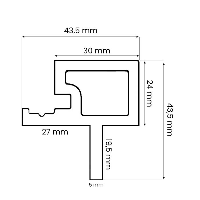 Listwa Kompozytowa Lamelowa Dwustronna Uniwersalna Premium Dąb Antyczny 43,5 mm – dł. 2,9 m Listwa Kompozytowa Lamelowa Dwustronna Uniwersalna Premium Dąb Antyczny 43,5 mm – dł. 2,9 m