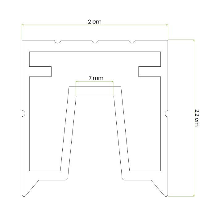 Listwa pozioma górna Antracyt do ogrodzenia 3D Premium – dł. 1,8 m Listwa pozioma górna Antracyt do ogrodzenia 3D Premium – dł. 1,8 m
