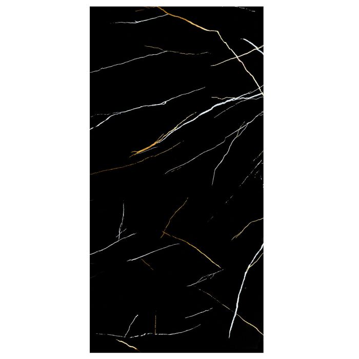 Panel stenový SPC Mramor Marquina Čierny Lesklý 120 x 280 cm  4 mm