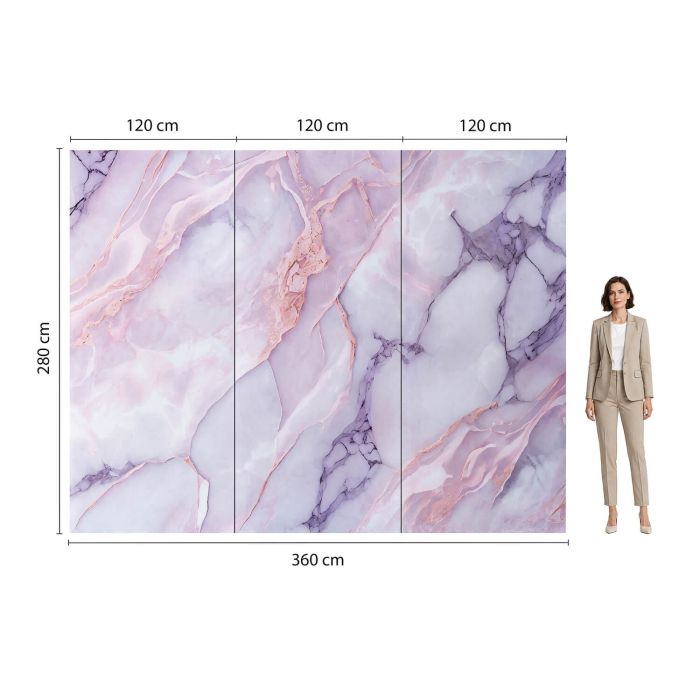 Panel stenový XXL Statuario Ružový Lesklý 120 x 280 cm 3 mm – sada 3 ks (ABC) Panel stenový XXL Statuario Ružový Lesklý 120 x 280 cm 3 mm – sada 3 ks (ABC)