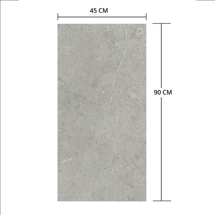 Vinylový podlahový panel SPC Kameň Limestone Sivý Mat 45 × 90 cm 4 mm – 1 ks