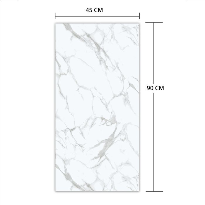 Vinylové podlahové panely SPC Mramor Calacatta Biely Mat 45 × 90 cm 4 mm – 5 ks Vinylové podlahové panely SPC Mramor Calacatta Biely Mat 45 × 90 cm 4 mm – 5 ks