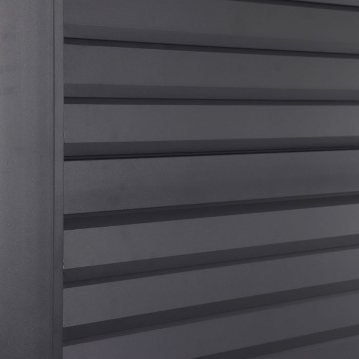 Nastaviteľný horizontálny žalúziový panel pre záhradnú pergolu Antracit