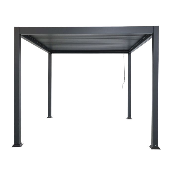 Hliníková záhradná pergola s nastaviteľnou strechou Antracit 3 x 4 m