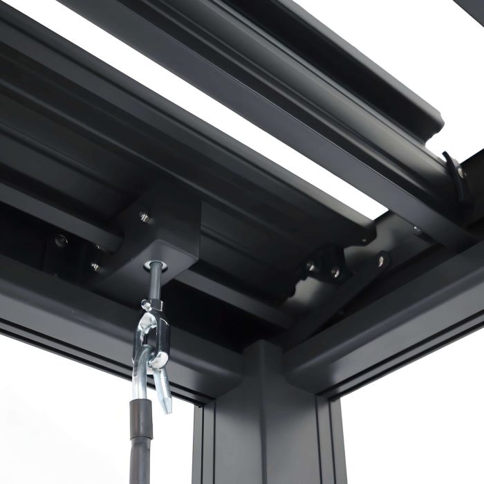 Hliníková záhradná pergola s nastaviteľnou strechou Antracit 3 x 4 m