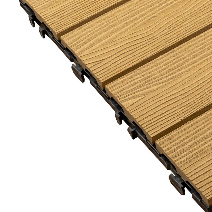 Kompozitná Terasová Dlaždica 3D Medový Teak 30 x 30 x 2,1 cm Kompozitná Terasová Dlaždica 3D Medový Teak 30 x 30 x 2,1 cm