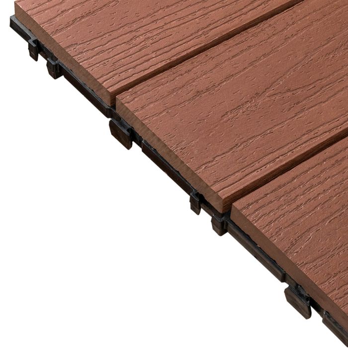Kompozitná Terasová Dlaždica 3D Solid Mahagón 30 x 30 x 2,5 cm Kompozitná Terasová Dlaždica 3D Solid Mahagón 30 x 30 x 2,5 cm