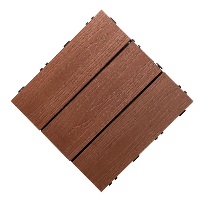 Kompozitná Terasová Dlaždica 3D Solid Mahagón 30 x 30 x 2,5 cm Kompozitná Terasová Dlaždica 3D Solid Mahagón 30 x 30 x 2,5 cm
