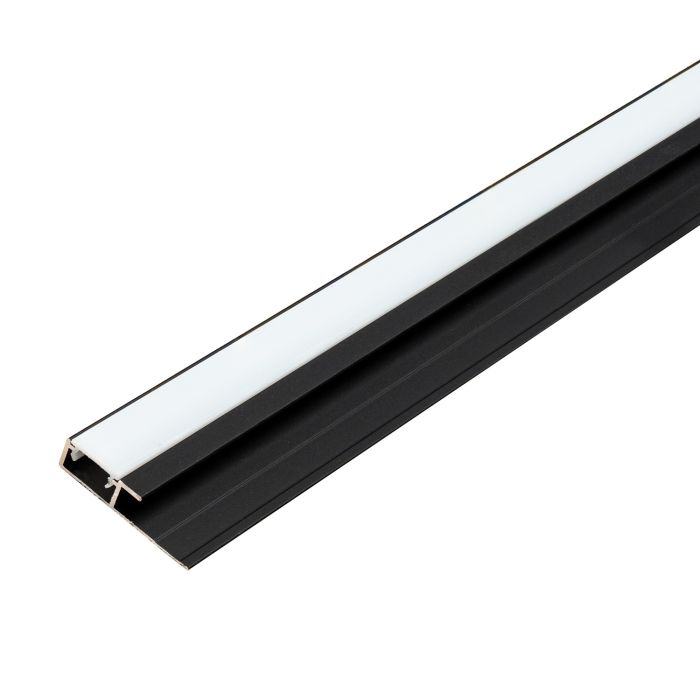 Hliníkový LED ukončovací profil 4,5 mm pre stenové panely Čierny Mat – 2,9 m