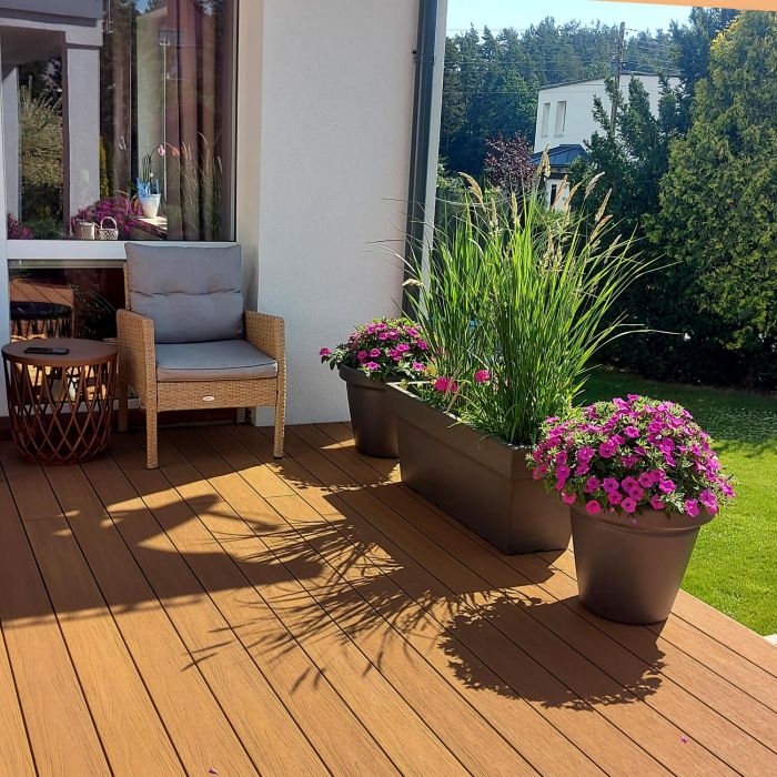 Deska Tarasowa Kompozytowa Premium Dąb Naturalny / Dąb Winchester – dł. 4 m