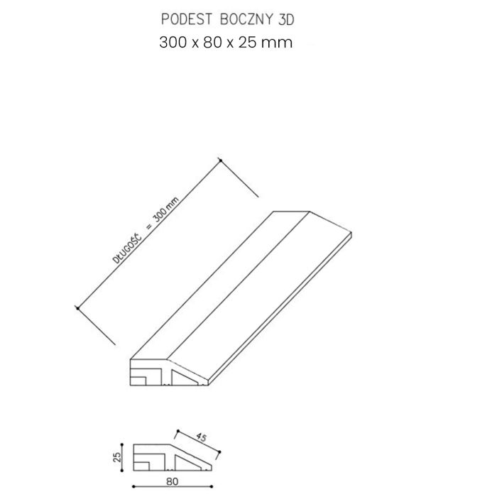 Podest Tarasowy Kompozytowy 3D Narożny Lewy Miodowy Teak
