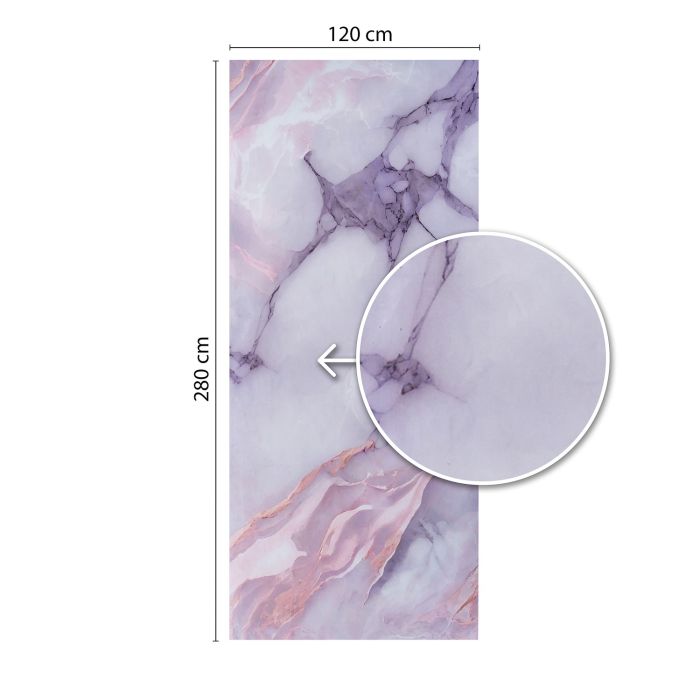 Panel stenový XXL Statuario Ružový Lesklý 120 x 280 cm 3 mm (C)
