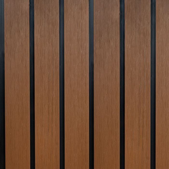 Lamelová plotová doska DUO Premium Teak / Čierny - 1,8 m