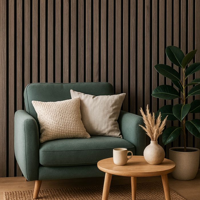 Lamele ścienne akustyczne na filcu Dąb Rustykalny 2,1 x 30,5 cm – dł. 2,7 m