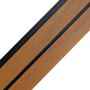 Lamelová plotová doska DUO Premium Amber / Čierny - 1,8 m