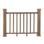 Balustrada kompozytowa Teak – 8 tralek – 157 x 113 cm (2 słupki)