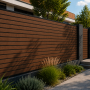 Lamelová plotová doska DUO Premium Teak / Čierny - 1,8 m