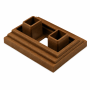 Upevňovací prvok pre dekoratívne profily Premium Teak 9 x 4 cm