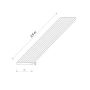 Plochá kompozitná lišta Premium Dub Medový 70x10 mm – 2,9 m
