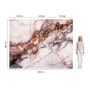 Panel stenový XXL Breccia Medený Lesklý 120 x 280 cm 3 mm – sada 3 ks (ABC)