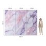 Panel stenový XXL Statuario Ružový Lesklý 120 x 280 cm 3 mm – sada 3 ks (ABC)