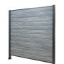 Kompozitní plotový set Premium Gray – 2 stĺpiky