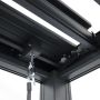 Hliníková záhradná pergola s nastaviteľnou strechou Antracit 3 x 3 m
