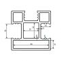 Słupek Ogrodzeniowy Aluminiowy 68x68 mm – dł. 2 m