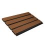 Lamelová plotová doska DUO Premium Teak / Čierny - 1,8 m