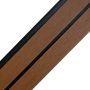 Lamelová plotová doska DUO Premium Teak / Čierny - 1,8 m