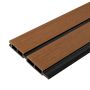 Lamelová plotová doska DUO Premium Teak / Čierny - 1,8 m