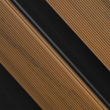 Rohová kompozitná lamelová doska Premium DUO Teak/Čierny - 2,9 m