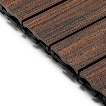 Kompozitná Terasová Dlaždica Premium Redwood 30 x 30 x 2,5 cm