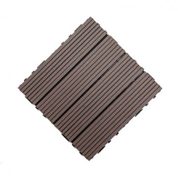 Kompozitná Terasová Dlaždica Tmavo Hnedá 30 x 30 x 2,5 cm