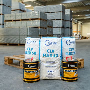 Dvojzložková polymérová hydroizolácia CLEVER CLV FLEX 50 – 20 kg + 4 l