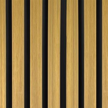 Kompozitná Fasádna Doska Lamelová DUO Light Oak / Čierny – 2,9 m