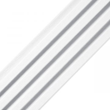 Dekoratívny Lamelový Panel Satén Biela 2,2 x 17 cm – 2,7 m