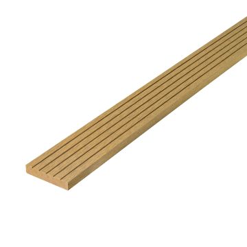 Plochá kompozitná lišta Standard Medový teak – 2,4 m