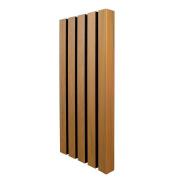 Lišta Lamelová typu F Premium Zlatý Dub / Čierny 36,5 x 49,5 mm – 2,9 m
