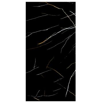 Panel stenový SPC Mramor Marquina Čierny Lesklý 120 x 280 cm  4 mm