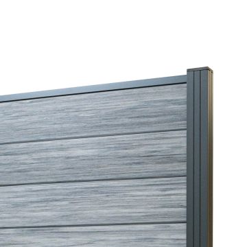 Kompozitní plotový set Premium Gray – 1 stĺpik
