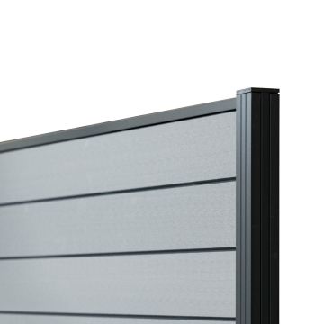 Kompozitní plotový set Standard Sivý – 2 stĺpiky